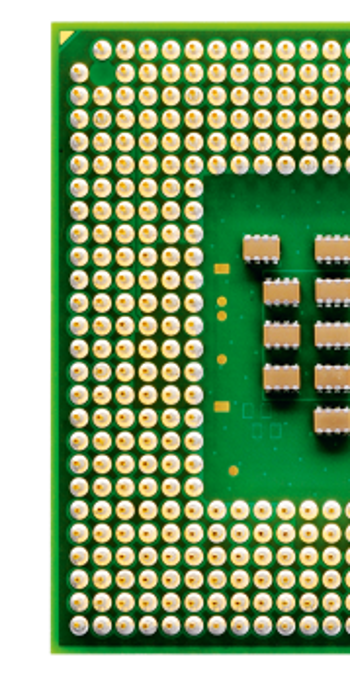 Graphic of half a computer chip